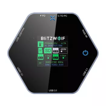 Telakointiasema BlitzWolf BW-TH16 8in1 USB 100W LCD-älynäytöllä