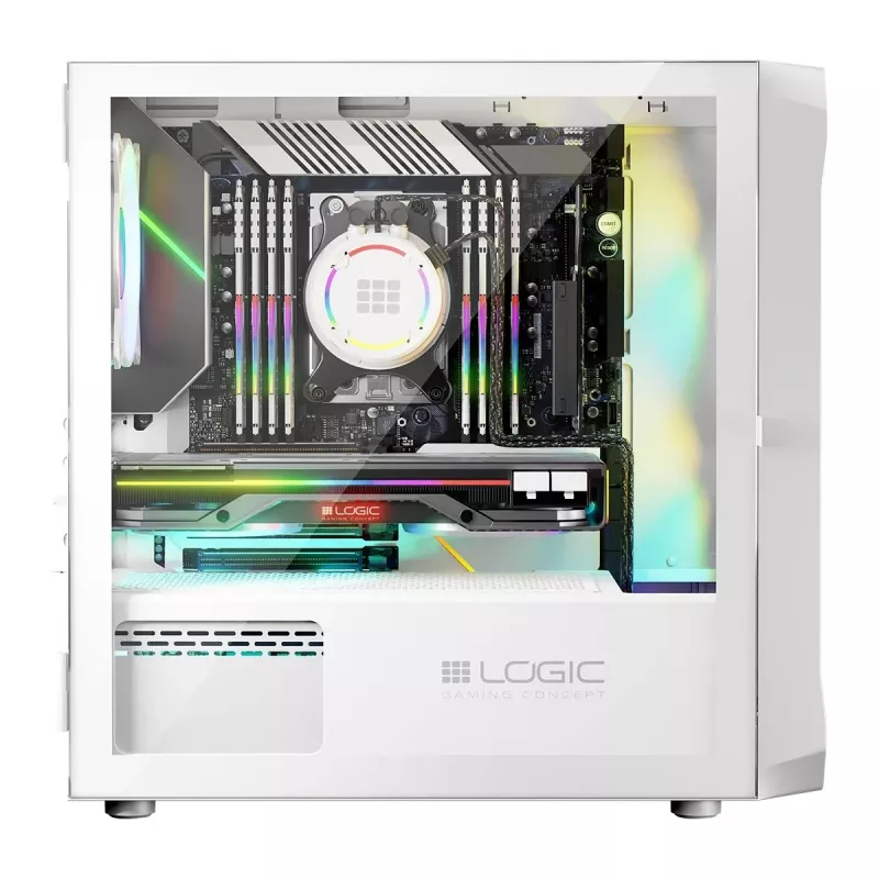 Logic PORTOS ARGB MINI USB 3.0 kotelo valkoinen