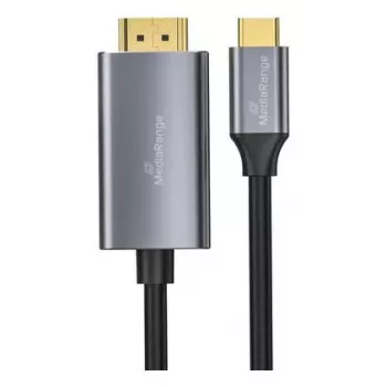 USB-C-HDMI-videosovitinkaapeli MediaRange MRCS217 1,8 m, USB-C (DisplayPort Alt Mode) HDMI-lähtöön