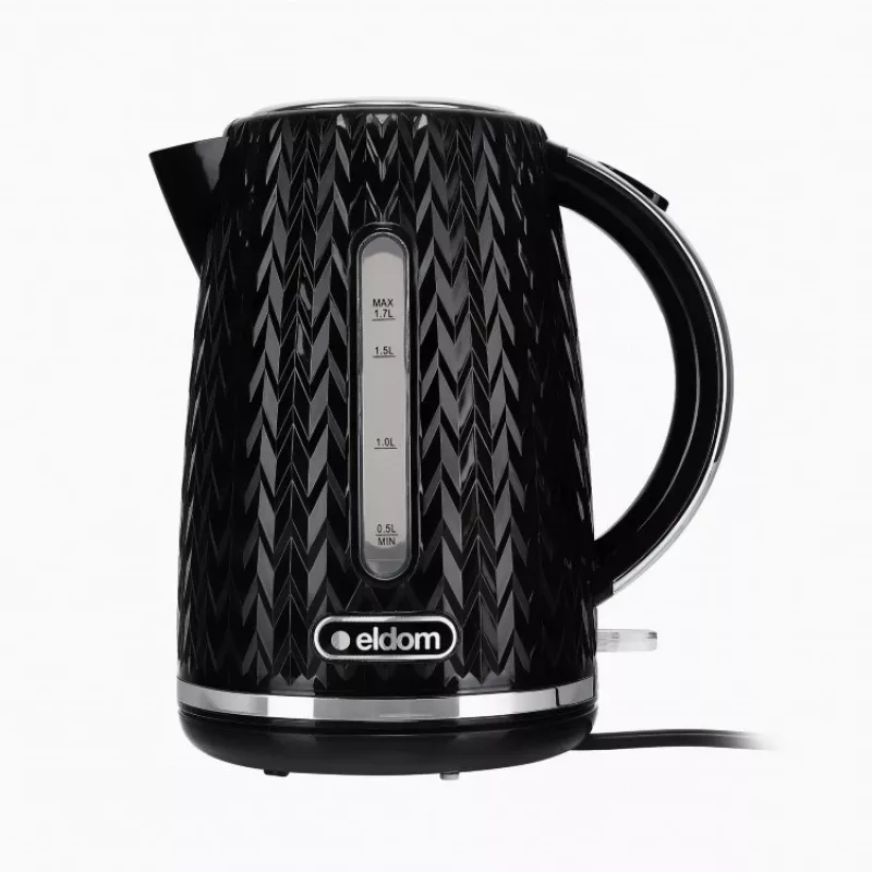 NELO vedenkeitin, 1,7 l tilavuus, 2 000 W, musta