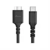 USB-kaapeli MediaRange MRCS257 0,5 m — Micro-USB B - USB-C, USB 3.2 Gen 1 (5 Gbit/s), musta
