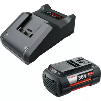 Bosch GBA 36V 6,0Ah akku-aloituspaketti AL 36V-20 laturilla, musta