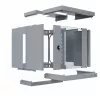 EFB Elektronik 19 seinäkotelo X-Rack lasiovella 400-600mm harmaa - seinäkotelo (WGX-1206GR.G1)
