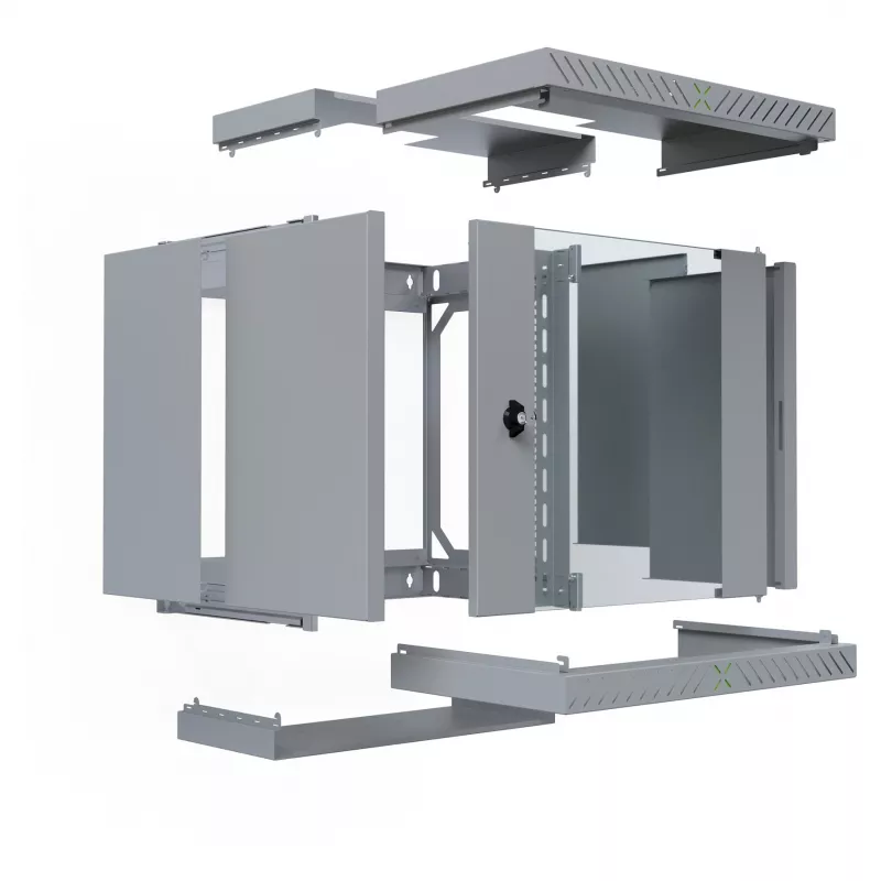 EFB Elektronik 19 seinäkotelo X-Rack lasiovella 400-600mm harmaa - seinäkotelo (WGX-1206GR.G1)