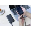 AUKEY CB-BAL5 3-in-1 punottu kaapeli, Micro USB / USB-C / Lightning, 1,2 m, musta
