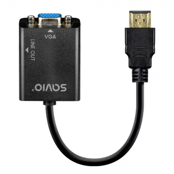 Adapteri HDMI-VGA äänellä AK-76 Savio SAVAK-76