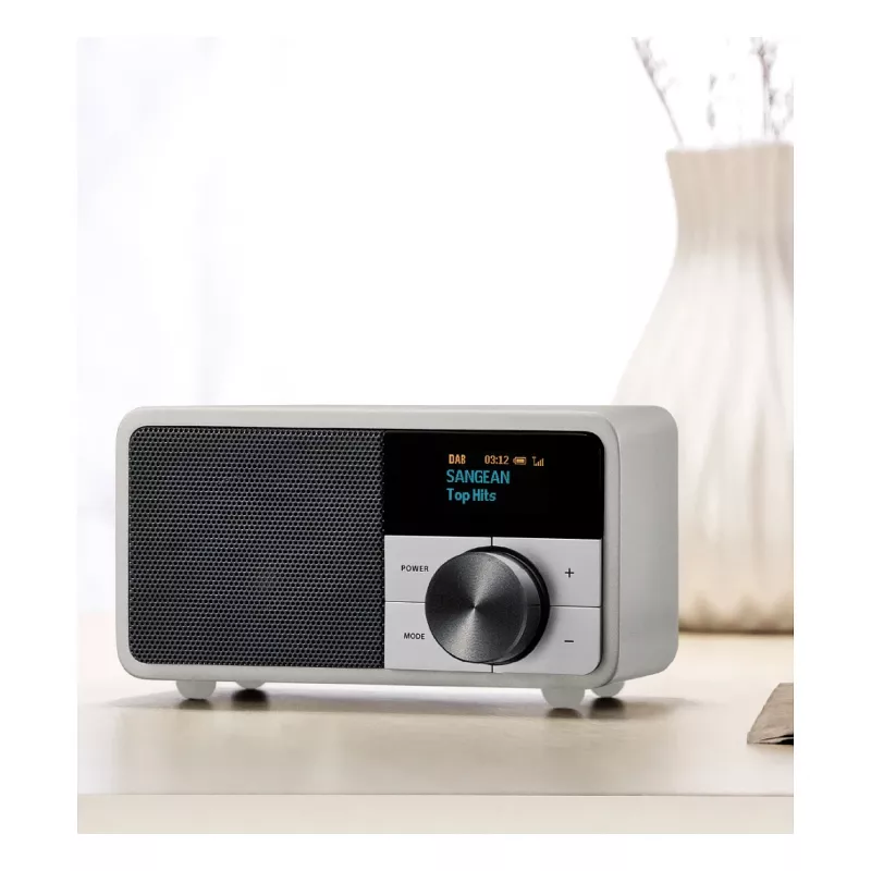 Pöytäradio Sangean DDR-7 Glacier Silver digitaalisella virittimellä ja Bluetoothilla
