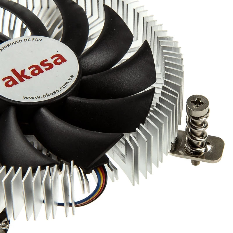 Akasa AK-CC7129BP01 matalaprofiilinen suorittimen jäähdytin, 75 mm, LGA775/LGA1156/LGA1155/LGA1150, alumiini