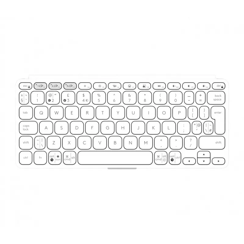 Logitech Keys-To-Go 2 -näppäimistö Universal Bluetooth QWERTY US International valkoinen