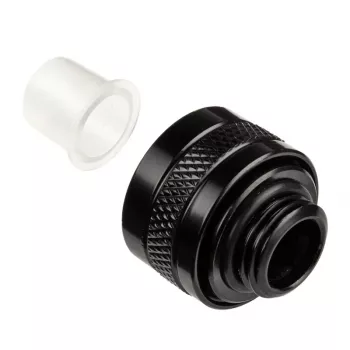 Alphacool 17471 Eiszapfen PRO 13 mm HardTube -liitin G1/4, messinki, halkaisija 22 mm, korkeus 20 mm, Deep Black