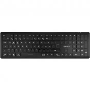 Sharkoon OfficePal K30W musta DE-asettelu Rubberdome