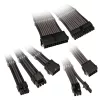 Kaapelin jatkosarja Kolink Core Adept – PET-päällysteinen, 6-osainen sarja, 20+4-pin, 8-pin, 4+4-pin, 3×6+2-pin (300–350 mm)