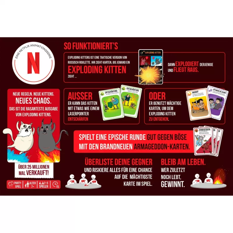 Exploding Kittens - Gut gegen Böse, korttipeli
