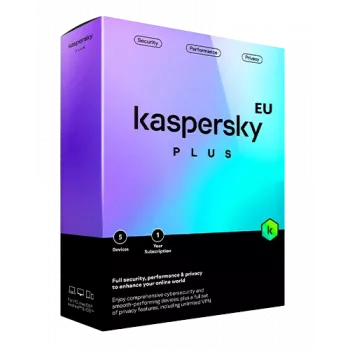 Kaspersky Plus | 5 laitetta | 1 vuosi | EU