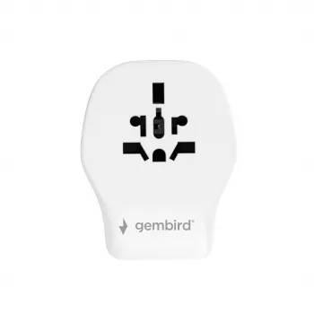 Seinämatka-adapteri GEMBIRD TPA-1A2C20-02-W 20W — 1xUSB-A + 2xUSB-C, Type-G-pistoke, 100–250 V, valkoinen