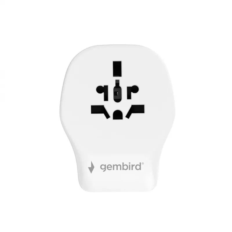 Seinämatka-adapteri GEMBIRD TPA-1A2C20-02-W 20W — 1xUSB-A + 2xUSB-C, Type-G-pistoke, 100–250 V, valkoinen