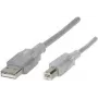 Renkforce RF-4538146 USB-kaapeli 5 m USB 2.0 USB A USB B läpinäkyvä (RF-4538146)