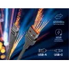 Tracer 47487 USB A - Type-C M/M 1m kaapeli harmaa