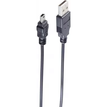 USB-kaapeli ShiverPeaks BS14-16025 1 m USB A Mini-USB B musta