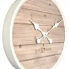 NeXtime kello 3134wi Plank, Ø50 cm, seinäkello, valkoinen