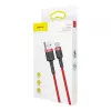 USB 2.0 A - USB-C -kaapeli Baseus CATKLF-B09 1m QC3.0 nailonpunos punainen, pikalataus ja datan synkronointi