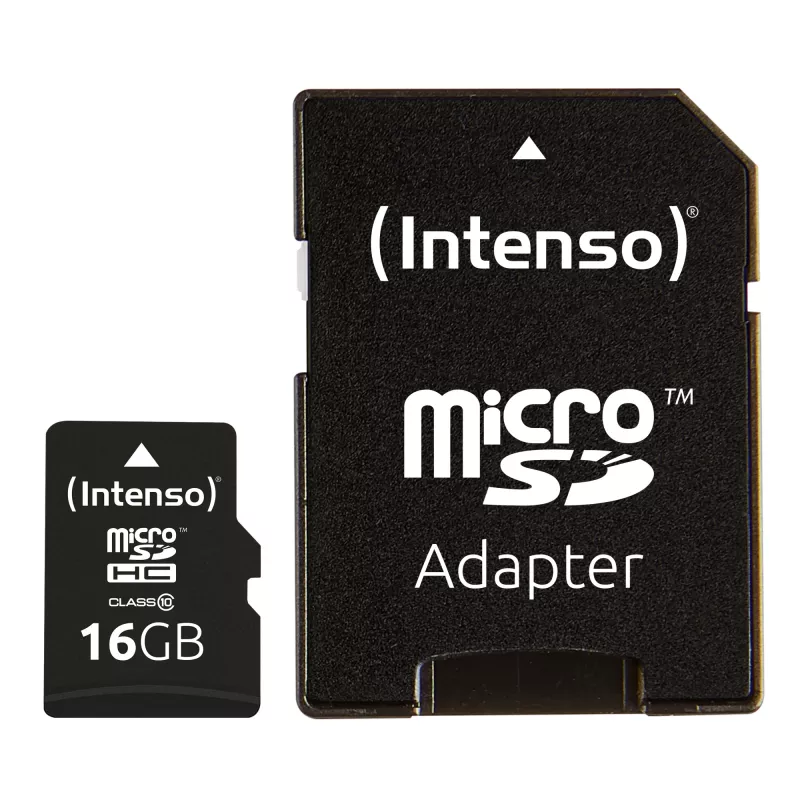 MUISTI MICRO SDHC 16GB C10/W/ADAPTER 3413470 INTENSO
