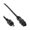 FireWire 400–800-kaapeli InLine 34901 1m uros/uros musta