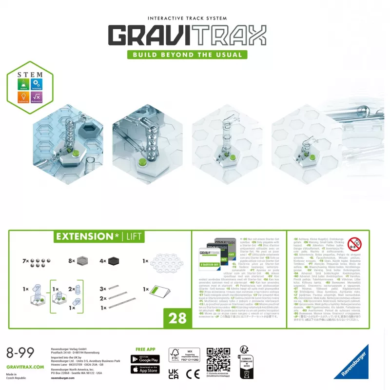 GraviTrax laajennus Lift Ravensburger 22419 monivärinen