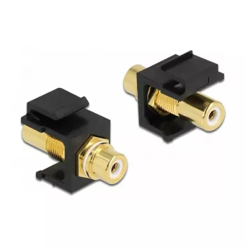 Keystone-moduuli DeLOCK 86746 litteä musta Cinch-liitäntä