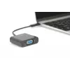 DIGITUS DA-70853 USB-C - VGA-sovitin, Full HD 1080p, musta