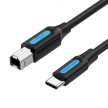 USB 2.0 -tulostinkaapeli, Type-C-uros Type-B-uros, 1 m
