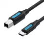 USB 2.0 -tulostinkaapeli, Type-C-uros Type-B-uros, 1 m