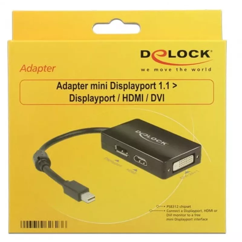 Kaapeli DeLOCK 0,16 m DisplayPort HDMI DVI Mini DisplayPort