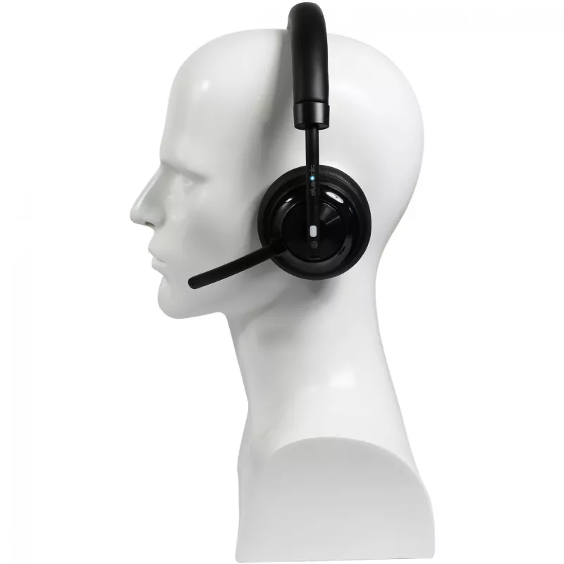 Langaton kuulokemikrofoni Plusonic W320 Dual DECT Stereo — langaton DECT-stereokuulokemikrofoni, kaksoistukiasematuki