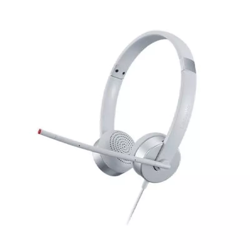 Lenovo 100 stereo analoginen headset toimisto/puhelinkeskus hopea