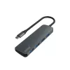 USB-keskitin SAVIO AK-54 — 4 x USB-A (USB 3.2 Gen 1), USB-C-isäntä, musta