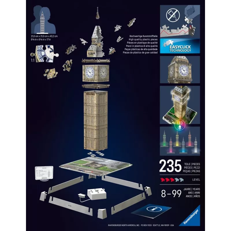 3D-palapeli Big Ben Clock Tower London