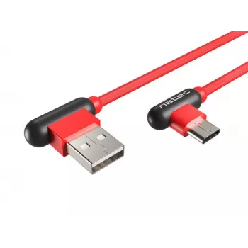 USB-kaapeli NATEC NKA-1201 USB 2.0 1 m USB A USB C musta punainen