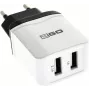 Matkalaturi 2GO 795999 yleismalli valkoinen AC sisäkäyttöön 2 USB-liitäntää