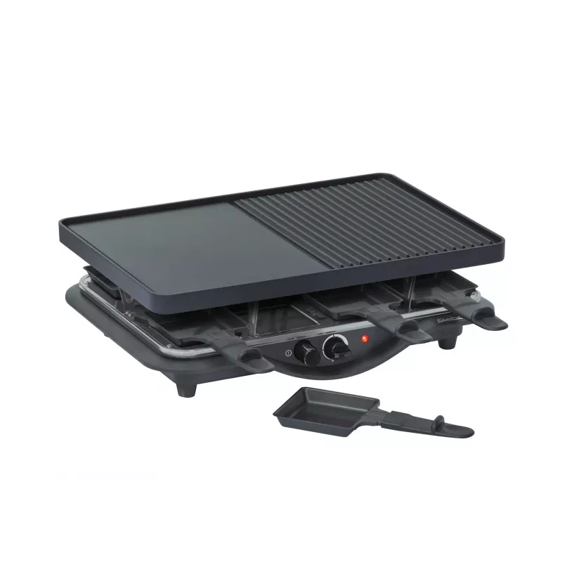 Steba RC 28 valurautainen raclette-grilli, 1400 W, 8 pannua, musta
