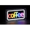 Neon LED-valokyltti ActiveJet AJE-NEON COFFEE, monivärinen, USB 5V, pinta-asennus, AS-muovikehys