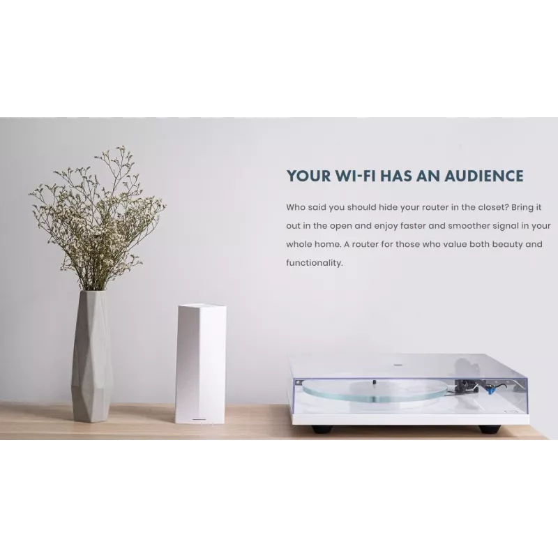 MikroTik Audience RBD25G-5HPacQD2HPnD kolmikaistainen Mesh-tukiasema, Wi-Fi 5 (802.11ac), 2,4 GHz + 2x 5 GHz, 1733 Mbit/s, 2x Gigabit LAN, PoE, RouterOS L4, valkoinen
