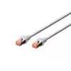 DIGITUS CAT6 S/FTP -kytkentäkaapeli, 15 m, harmaa, 5 kpl:n pakkaus