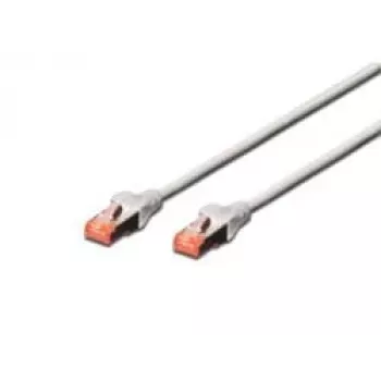DIGITUS CAT6 S/FTP -kytkentäkaapeli, 15 m, harmaa, 5 kpl:n pakkaus