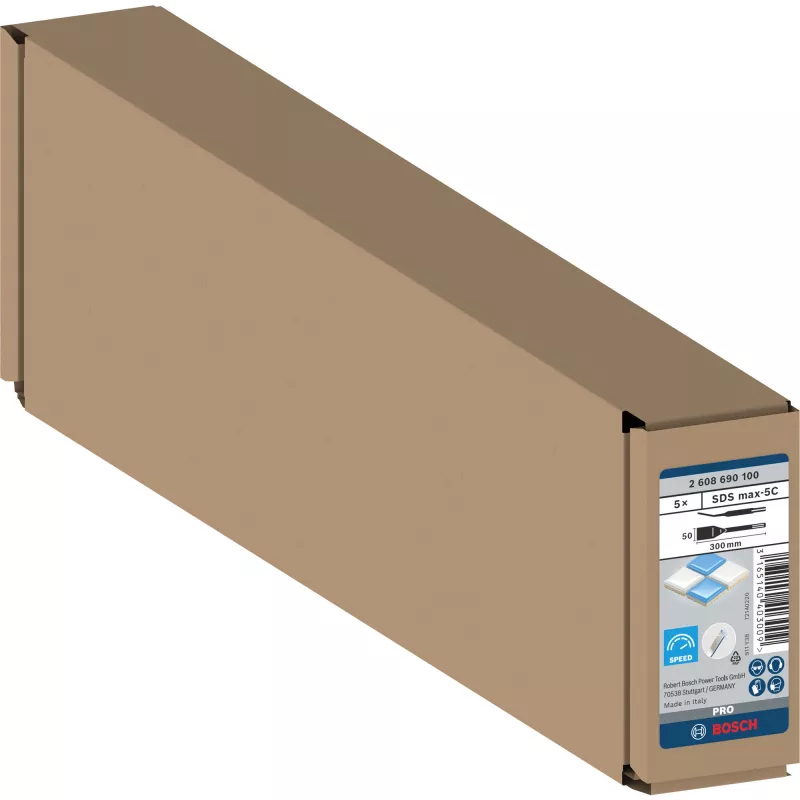 Bosch PRO SDS-max-5C laattameisseli, 50 x 300 mm, 5 kpl