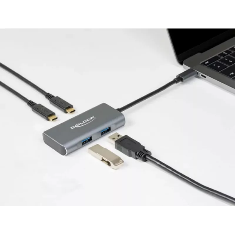USB-keskitin DeLOCK ulkoinen USB 10 Gbps USB Type-C -keskitin 63260