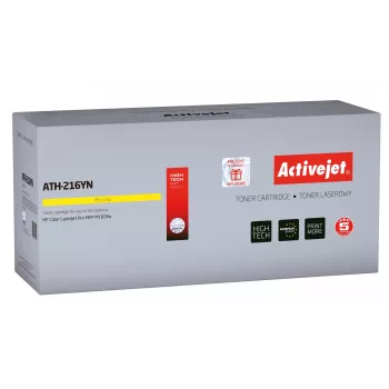 Värikasetti ActiveJet ATH-216YN keltainen, yhteensopiva HP 216A (W2412A), 850 sivua, yksittäispakkaus