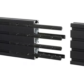 Asennuskisko B-Tech BT8390 jatkosarja musta 12 mm leveys 8 mm syvyys 180 mm pituus