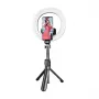 Selfie-tikku-jalusta Puluz TBD0595696701A integroidulla LED-rengasvalolla