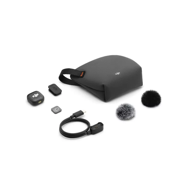 Langaton Bodypack-lähetin DJI MIC 3 – kompakti kannettava mikrofonilähetin, musta/harmaa